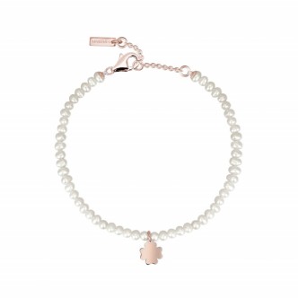 1 - Bracciale donna Mabina perle e quadrifoglio 533544 Argento 925