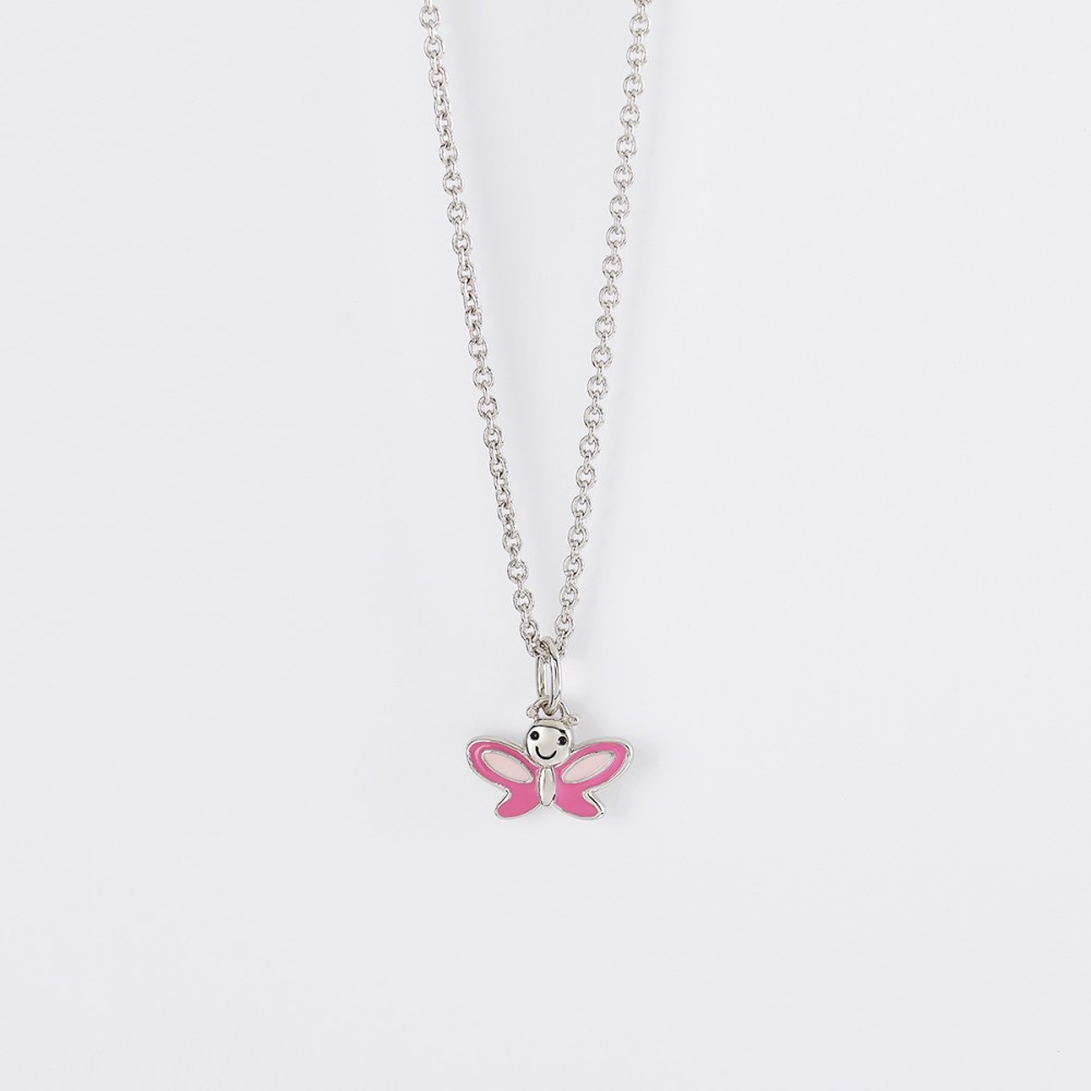 1 - Butterfly girl necklace 553420 Mabina 925 silver with enamel