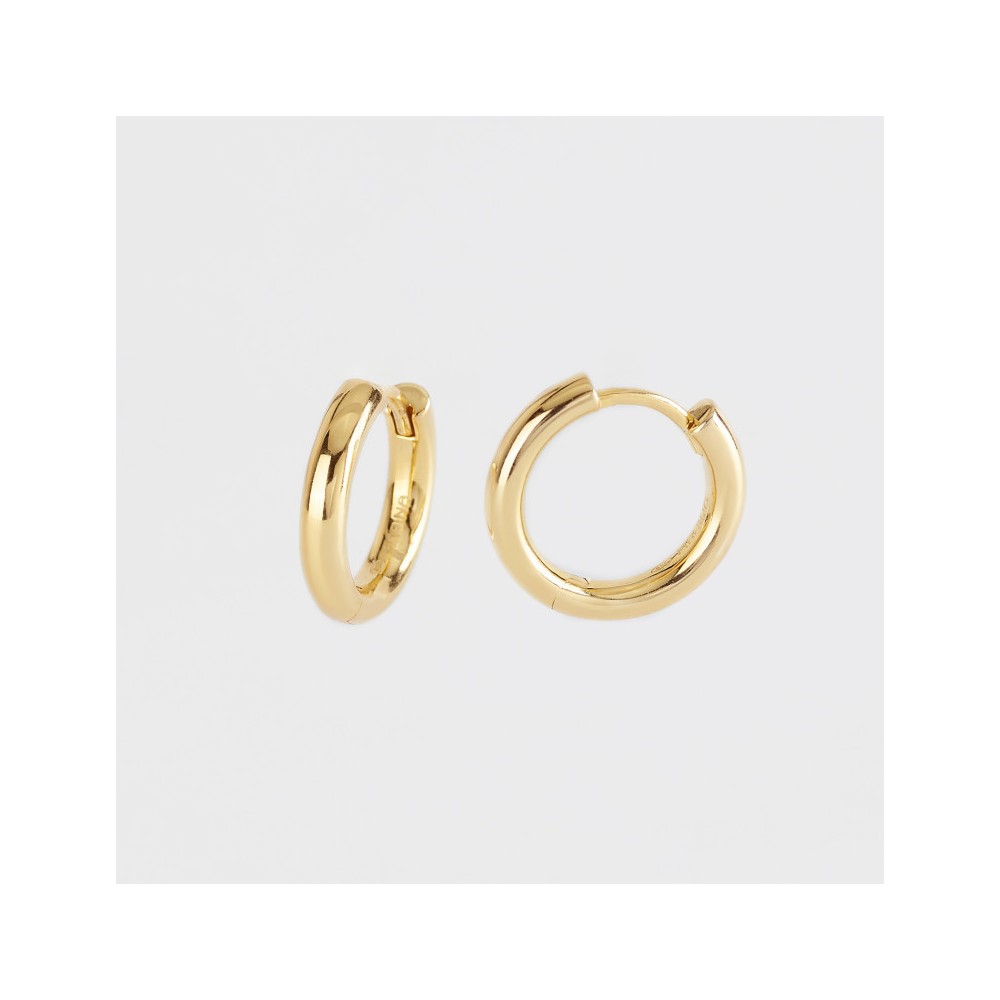 1 - Woman golden hoop earrings Mabina 563474 Silver 925