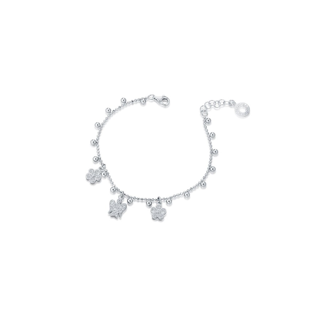 1 - Roberto Giannotti woman bracelet Silver Angel with flowers GIA393