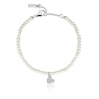 1 - Bracciale donna perle e cuore Mabina 533539 Argento 925