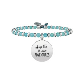 1 - Kidult bracelet 731441 316L stainless steel with turquoise stone Free Time collection