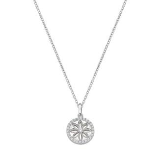 1 - Amen Flower of Life woman necklace CLFLBBZ3 925 silver with zircons