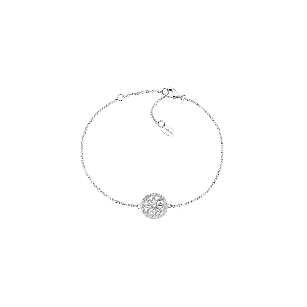 1 - Amen woman bracelet Flower of Life BRFLBBZ3 925 silver with zircons