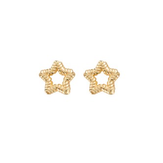 1 - Amen woman golden earrings Cuddles striped star ORGOSTG Silver 925