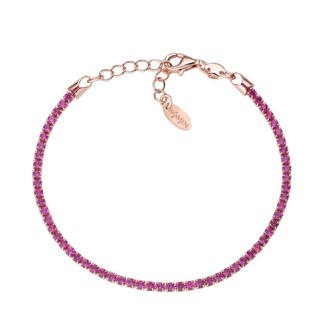 1 - Bracciale donna Tennis Fucsia Amen BTRFU16 Argento 925 rosato