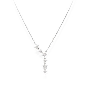 1 - Amen Star Woman Necklace with Cubic Zirconia Silver 925 CLPMSBBZ