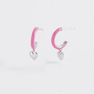 1 - Orecchini bambina cerchietto cuore Mabina 563461 Argento 925