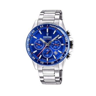 1 - Festina men's chronograph watch blue F20560 / 3 steel