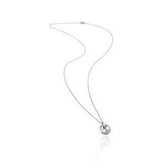 1 - Breil TJ2629 necklace in polished steel with round pendant with crystals Illusion collection