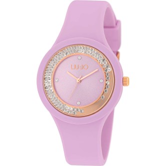 1 - Liu Jo woman time only watch purple silicone with crystals TLJ1421