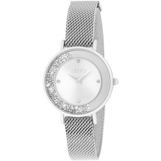 1 - Liu Jo woman time only watch silver with steel crystals TLJ1687 Mini dancing Slim