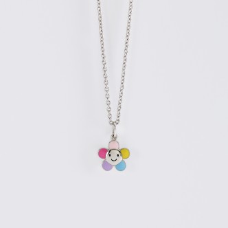 1 - Mabina flower girl necklace 925 silver multicolor 553419