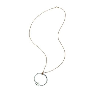 1 - Collana Breil TJ2380 in acciaio lucido IP Rose con pendente con perla collezione Venere