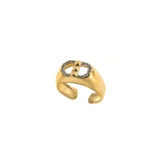 1 - Anello donna da Mignolo Chevalier con borchie Rue Des Mille Argento 925 dorato ANZ-010 M3 AU