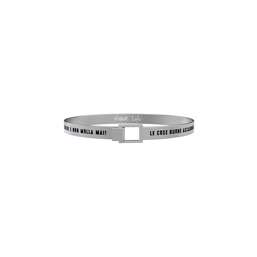 1 - Kidult men's bracelet 731201L in 316L steel with engraved phrase Philosophy collection