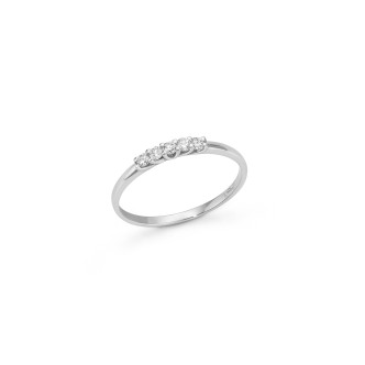 1 - Anello Semivera donna Miluna Oro Bianco 18Kt con diamanti LID3148-025G7