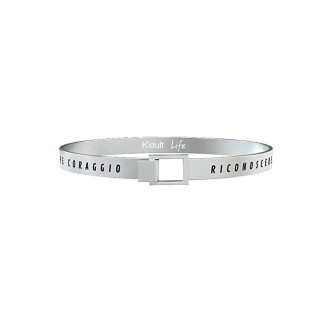 1 - Bracciale Kidult uomo 731198L in acciaio 316L  con frase incisa collezione Philosophy