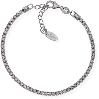 1 - Bracciale donna Tennis Amen zirconi neri BTNN16 Argento 925