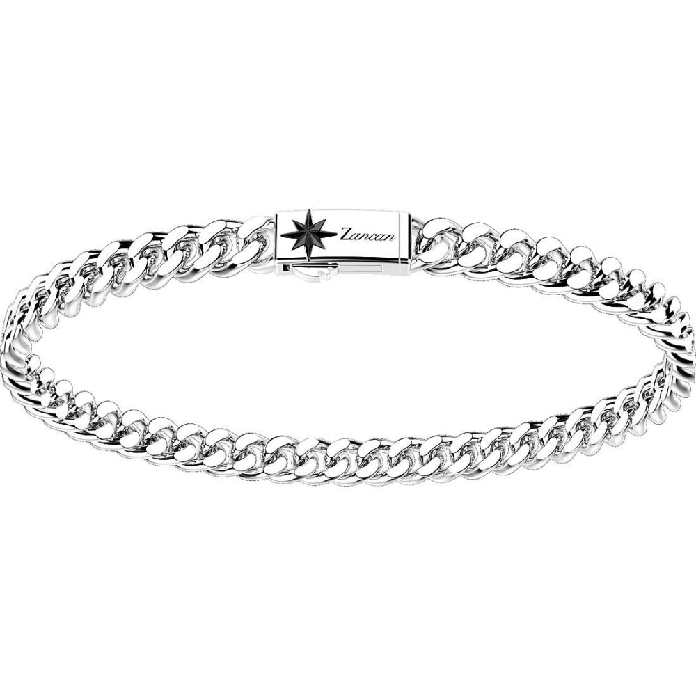 1 - Silver Zancan men's bracelet with polar star EXB659 Cosmopolitan Stone