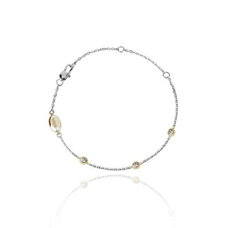 1 - Bracciale Breil TJ2627 in acciaio Ip Light Gold con cristallo collezione Sunlight