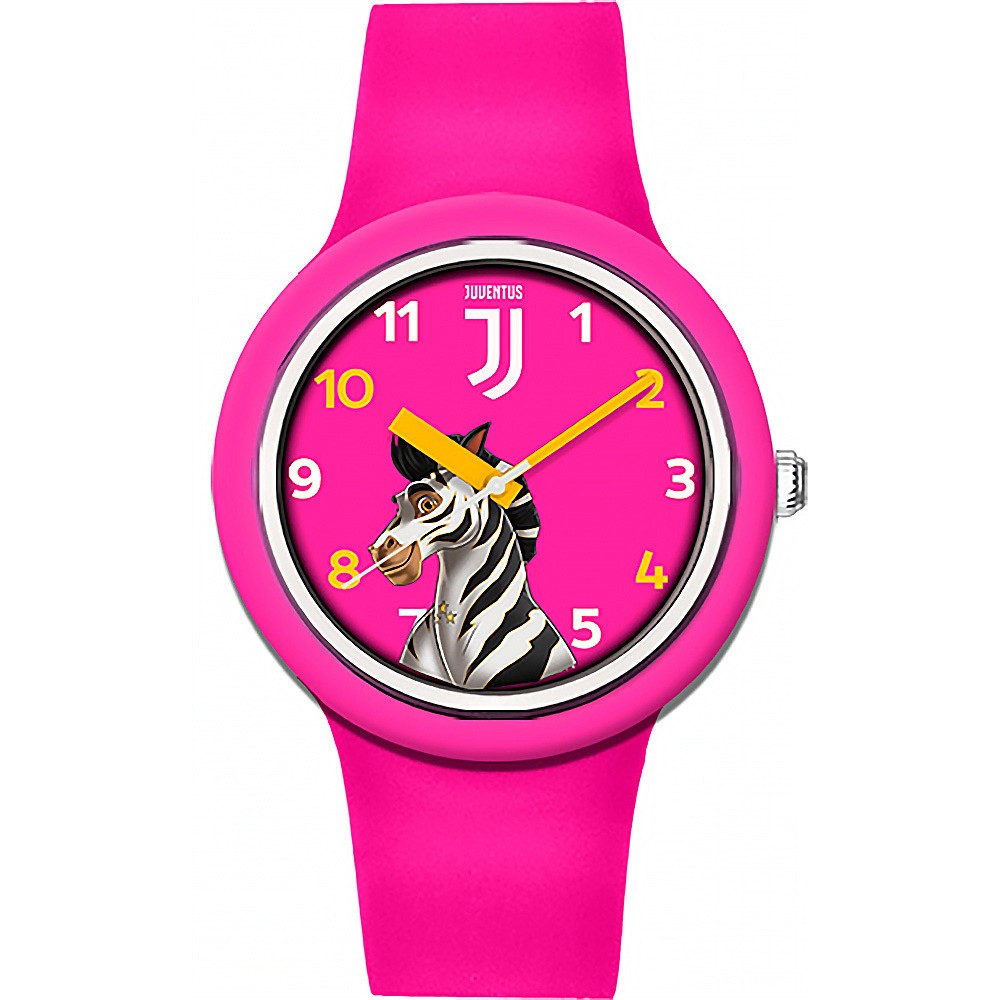 1 - Lowell Pink silicone girl only time watch with zebra P-JF430KJ2