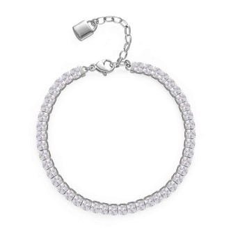 1 - Bracciale donna Desideri Brosway Amicizia bianco BEI056 acciaio con zirconi