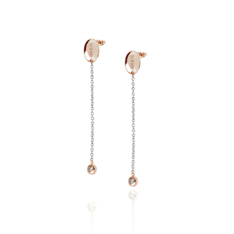 1 - Breil TJ2626 earrings in IP Rose steel with crystals from the Sunlight collection