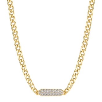 1 - Brosway woman necklace golden groumette chain BYM100 with Swarovski