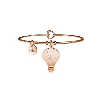 1 - Kidult bracelet 731088 steel 316L hot air rose gold balloon with crystals Free time collection