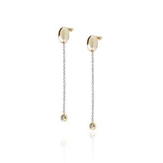 1 - Breil TJ2625 earrings in IP Light Gold steel with crystals from the Sunlight collection