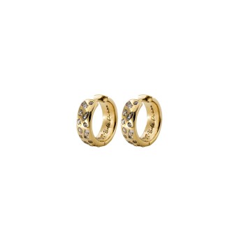 1 - Circle earrings Rue des Mille Barbie BRB-OR 02 Golden 925 silver with zircons