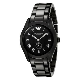 1 - Emporio Armani ceramic woman watch only time black AR1402