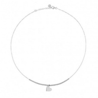 1 - Rue Des Mille heart woman necklace 925 silver with dots GR-1SOG PL CUO RH