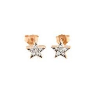 1 - Rue des Mille star woman earrings 925 silver rose ORZ W LOB MIC STE