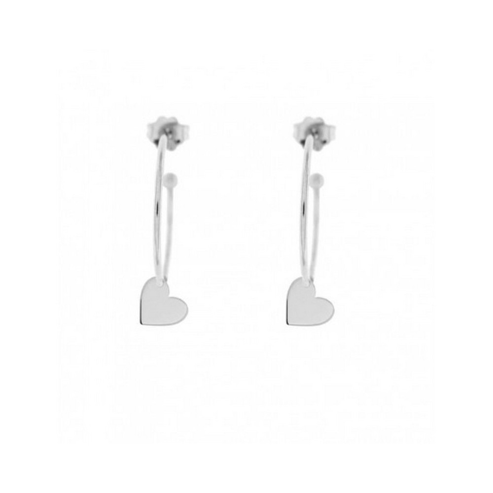 1 - Woman heart circle earrings Rue des Mille Silver 925 OR-D4 CUO RH