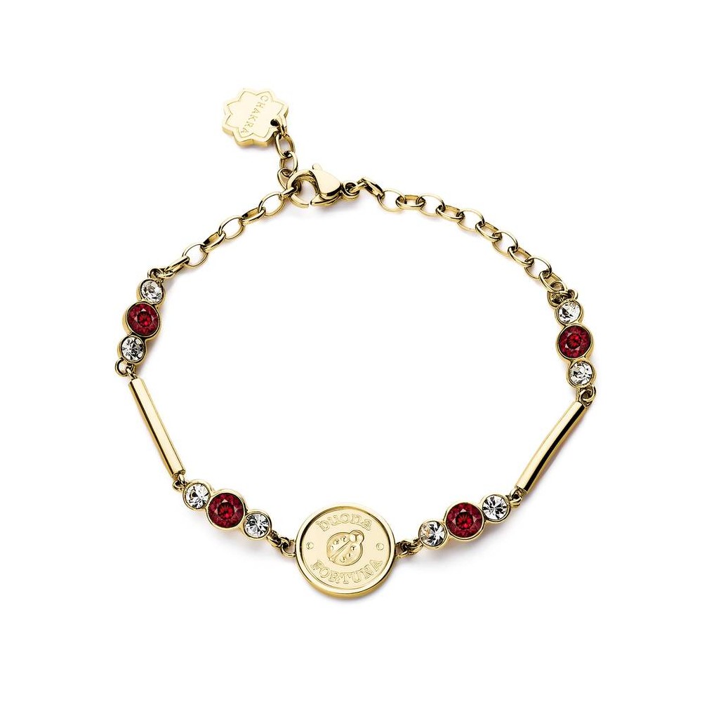 1 - Bracciale donna Coccinella dorata Chakra Brosway acciaio 316L BHKB109