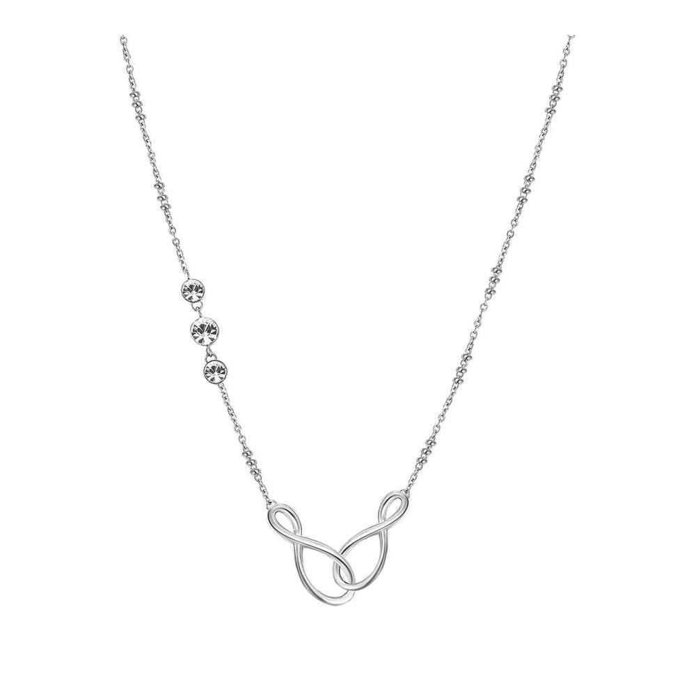 1 - Brosway Ribbon Infinito woman necklace in 316L steel with BBN09 crystals