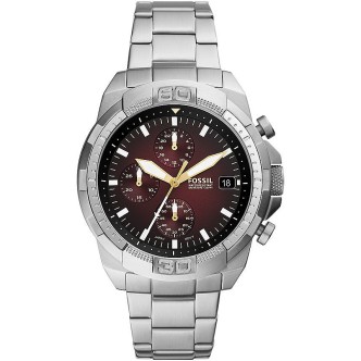 1 - Fossil Bronson Chronograph men's watch red background FS5878 steel