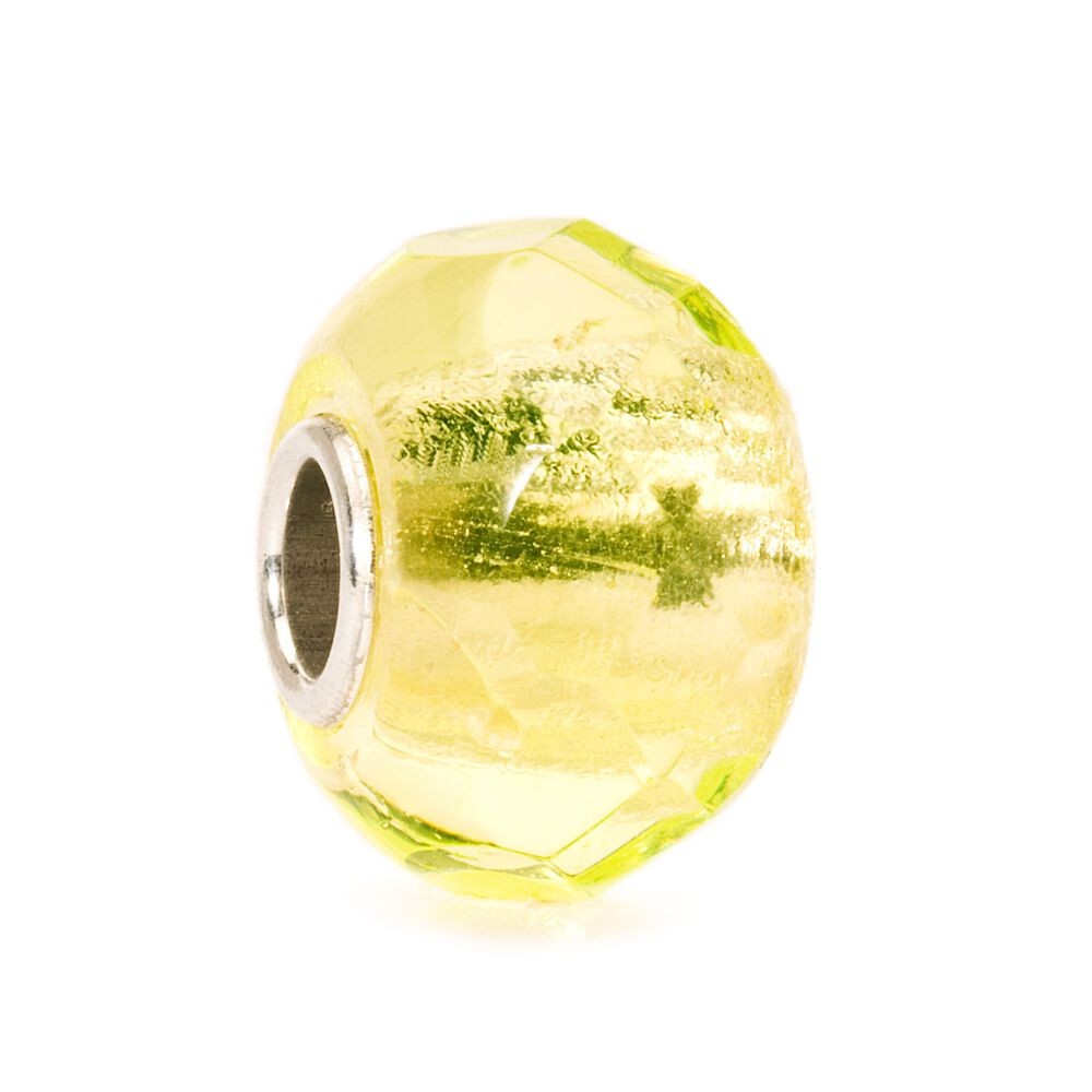 1 - Trollbeads Prism Light Yellow Glass Beads TGLBE-00154