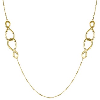 1 - Brosway Ribbon Infinito woman necklace golden 316L steel with BBN20 crystals