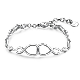 1 - Bracciale donna Brosway Ribbon Infinito acciaio 316L con cristalli BBN25