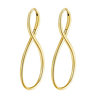 1 - Brosway Ribbon Infinito women's earrings golden 316L steel BBN28