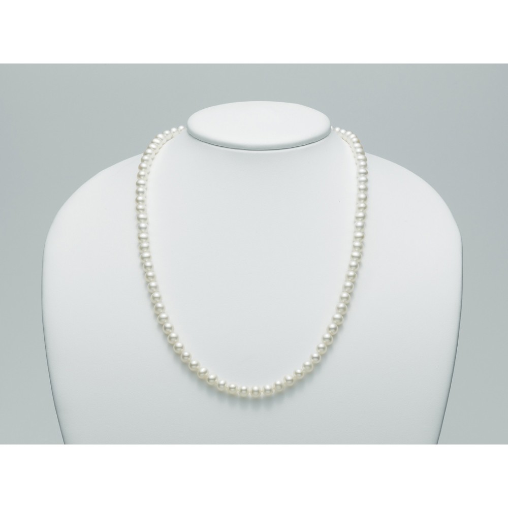 1 - Miluna woman necklace white pearl string 6,5- 7 PCL4245V2