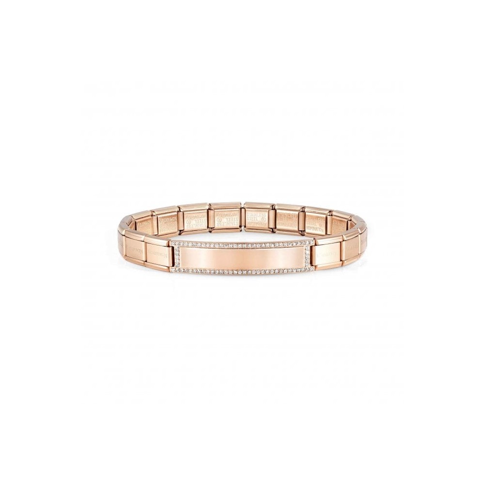 1 - Bracciale Nomination donna rosato Trendsetter New York acciaio con placca 021138/011