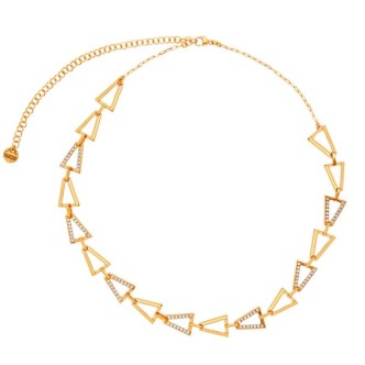 1 - Valentina Ferragni necklace CLOE DVF-CO-03 925 silver gilded with zircons