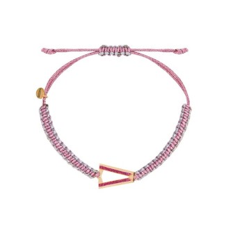 1 - Anklet Valentina Ferragni KATE Sparkling Pink DVF-CAV-05 925 silver with glitter