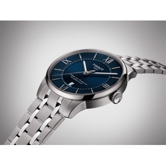 1 - Tissot Chemin des Tourelles watch blue T099.407.11.048.00 Powermatic 80 steel