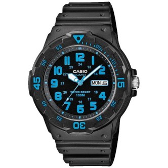 1 - Casio digital watch for men MRW-200H-2BVEG black resin