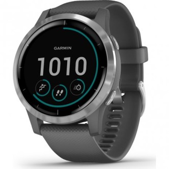 1 - Orologio Garmin uomo Vivoactive 4 grigio 010-02174-02 silicone ed acciaio